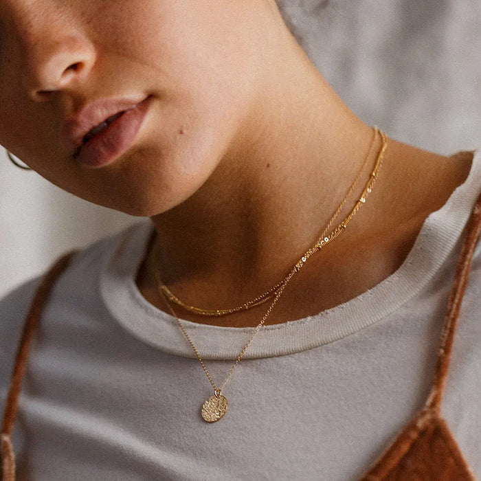 Luna Disc Layered Necklace Ilaya Studio