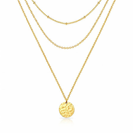 Luna Disc Layered Necklace Ilaya Studio
