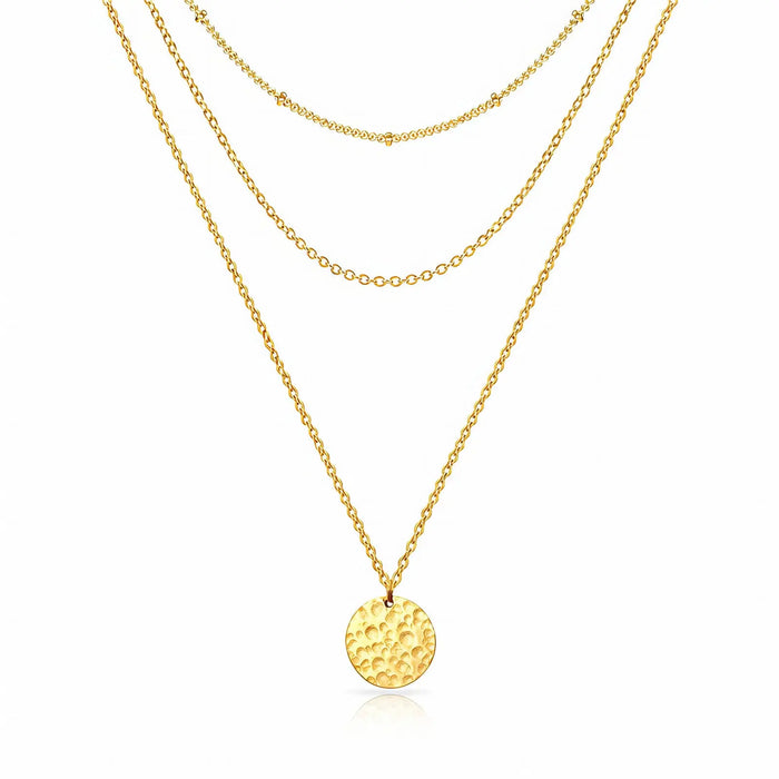 Luna Disc Layered Necklace Ilaya Studio